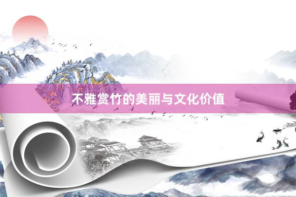 不雅赏竹的美丽与文化价值